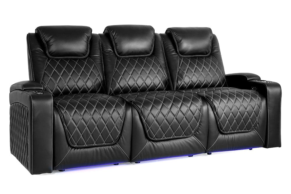 Valencia Home Theater Seating Home Theater Seating Oslo Leather Home Theater Seating with Power Headrest &amp; Cup Holder