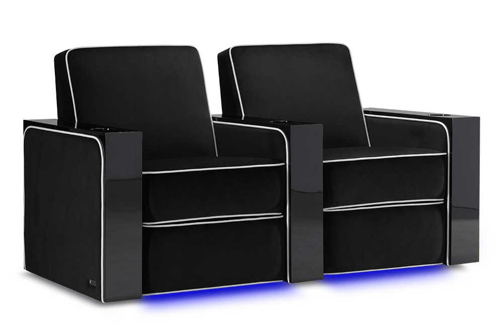 Valencia Home Theater Seating Home Theater Seating Parisian Velour Home Theater Seating with Cup Holder &amp; USB Port