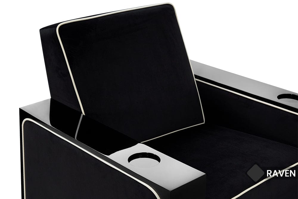 Valencia Home Theater Seating Home Theater Seating Parisian Velour Home Theater Seating with Cup Holder &amp; USB Port