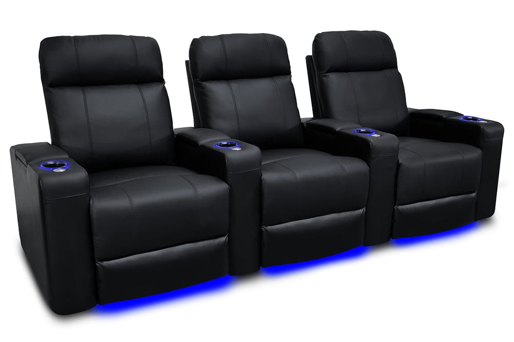 Valencia Home Theater Seating Home Theater Seating Piacenza Leather Home Theater Seating with Power Headrest & Cup Holder