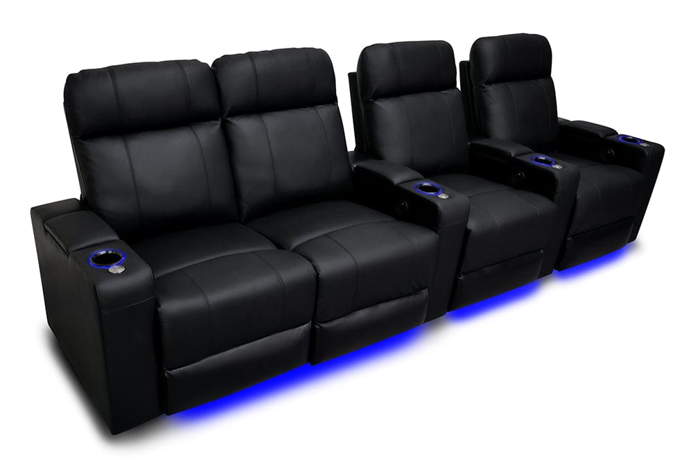 Valencia Home Theater Seating Home Theater Seating Piacenza Leather Home Theater Seating with Power Headrest &amp; Cup Holder