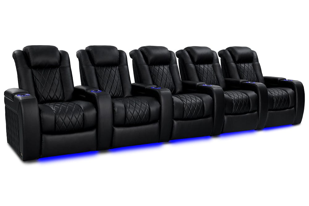 Valencia Home Theater Seating Home Theater Seating Tuscany Heat &amp; Massage Leather Home Theater Seating with Power Headrest &amp; Cup Holder