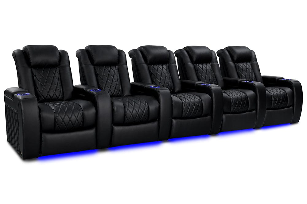 Valencia Home Theater Seating Home Theater Seating Tuscany Heat & Massage Leather Home Theater Seating with Power Headrest & Cup Holder