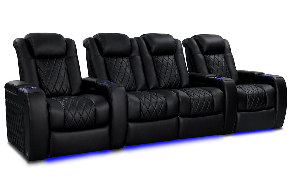Valencia Home Theater Seating Home Theater Seating Tuscany Heat &amp; Massage Leather Home Theater Seating with Power Headrest &amp; Cup Holder