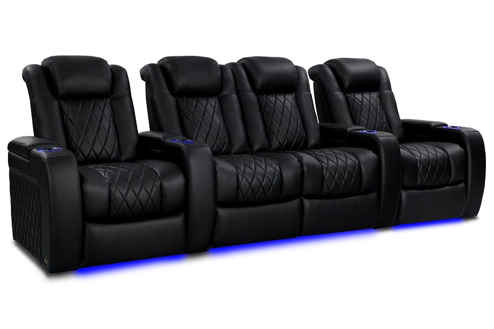 Valencia Home Theater Seating Home Theater Seating Tuscany Heat & Massage Leather Home Theater Seating with Power Headrest & Cup Holder