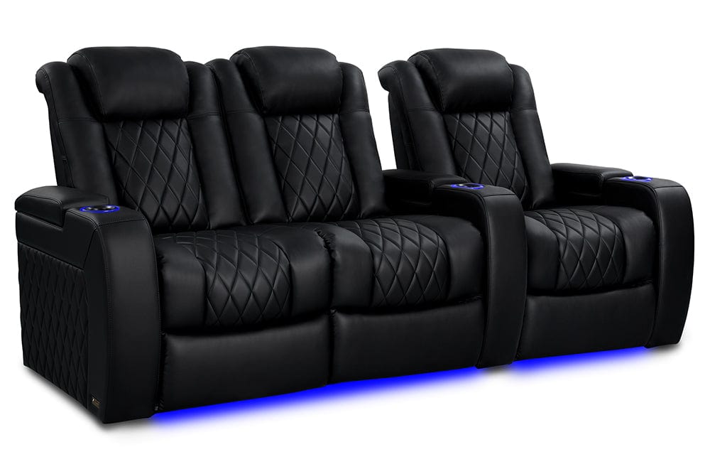 Valencia Home Theater Seating Home Theater Seating Tuscany Heat & Massage Leather Home Theater Seating with Power Headrest & Cup Holder