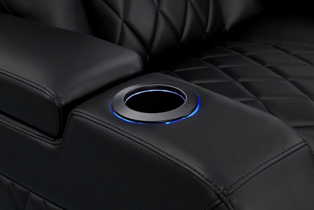 Valencia Home Theater Seating Home Theater Seating Tuscany Heat &amp; Massage Leather Home Theater Seating with Power Headrest &amp; Cup Holder