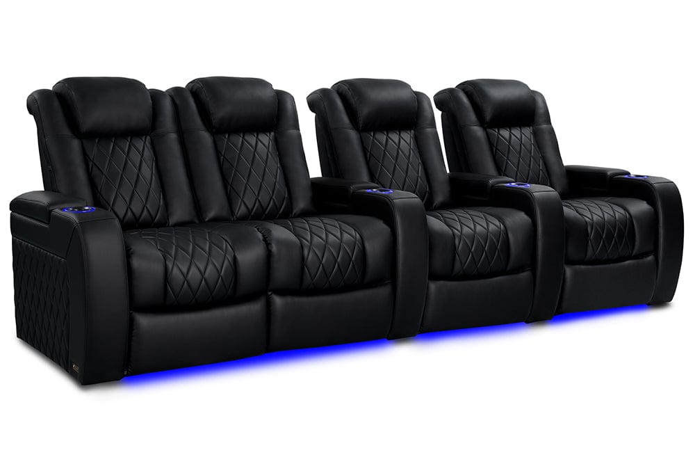 Valencia Home Theater Seating Home Theater Seating Tuscany Heat & Massage Leather Home Theater Seating with Power Headrest & Cup Holder