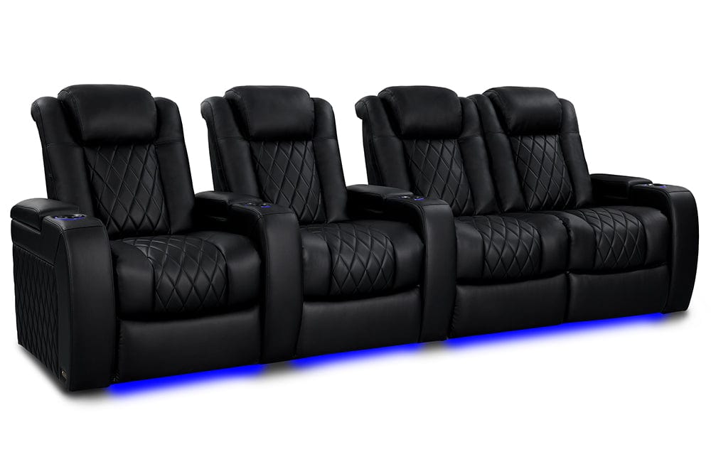 Valencia Home Theater Seating Home Theater Seating Tuscany Heat & Massage Leather Home Theater Seating with Power Headrest & Cup Holder