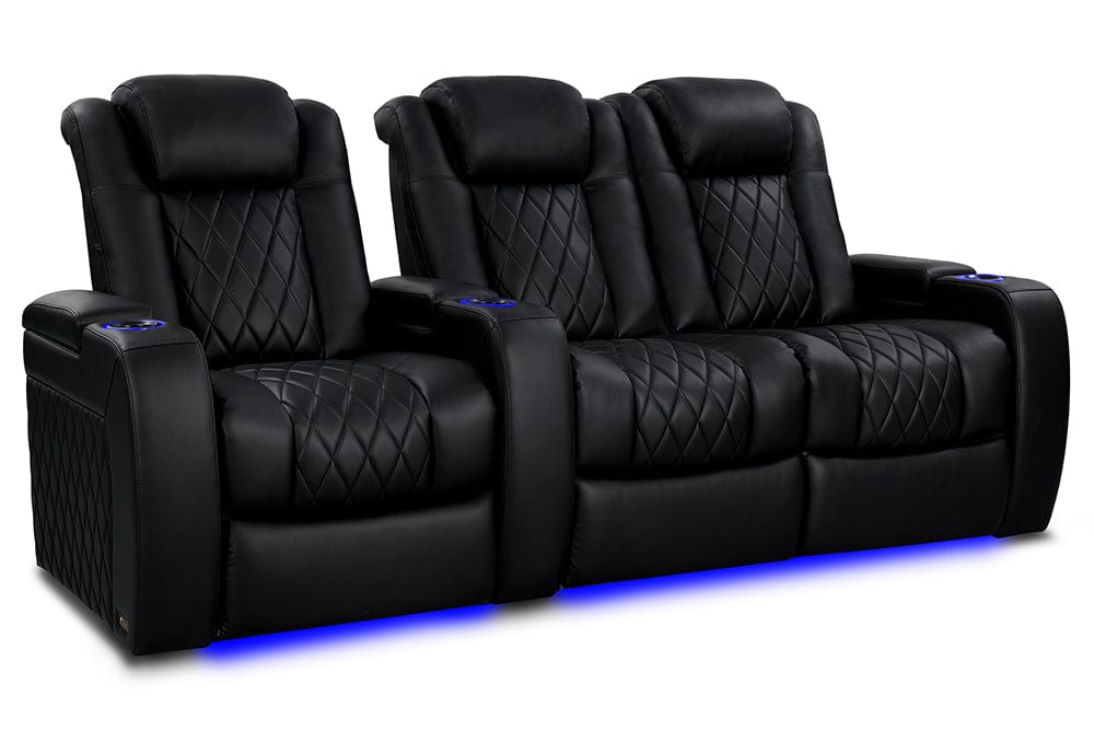 Valencia Home Theater Seating Home Theater Seating Tuscany Heat & Massage Leather Home Theater Seating with Power Headrest & Cup Holder