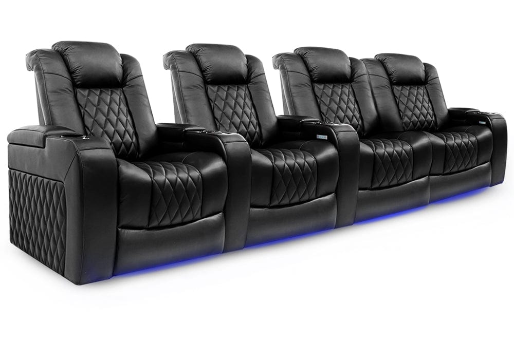 Valencia Home Theater Seating Home Theater Seating Tuscany Leather Home Theater Seating with Power Headrest & Cup Holder