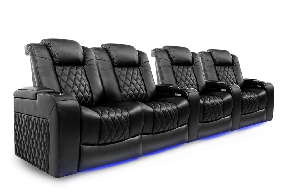 Valencia Home Theater Seating Home Theater Seating Tuscany Leather Home Theater Seating with Power Headrest &amp; Cup Holder