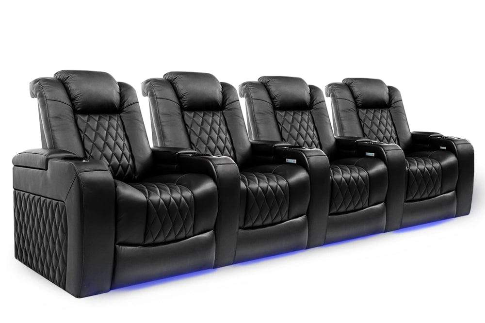 Valencia Home Theater Seating Home Theater Seating Tuscany Leather Home Theater Seating with Power Headrest & Cup Holder