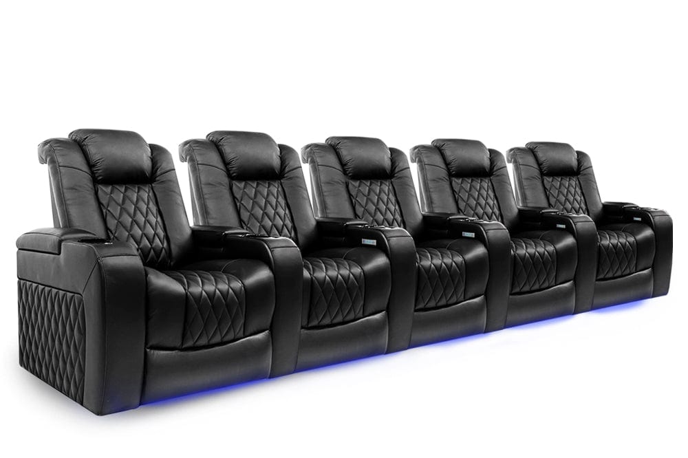 Valencia Home Theater Seating Home Theater Seating Tuscany Leather Home Theater Seating with Power Headrest & Cup Holder