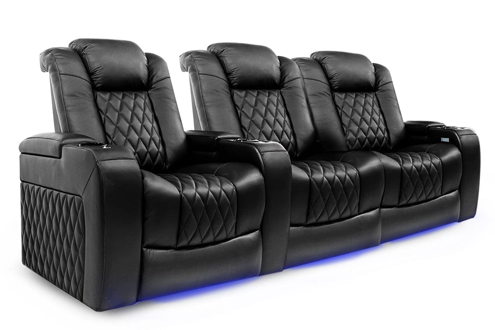 Valencia Home Theater Seating Home Theater Seating Tuscany Leather Home Theater Seating with Power Headrest & Cup Holder