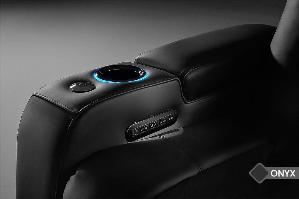 Valencia Home Theater Seating Home Theater Seating Tuscany Luxury Leather Home Theater Seating with Power Headrest &amp; Cup Holder