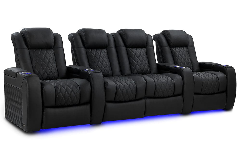 Valencia Home Theater Seating Home Theater Seating Tuscany Luxury Leather Home Theater Seating with Power Headrest & Cup Holder