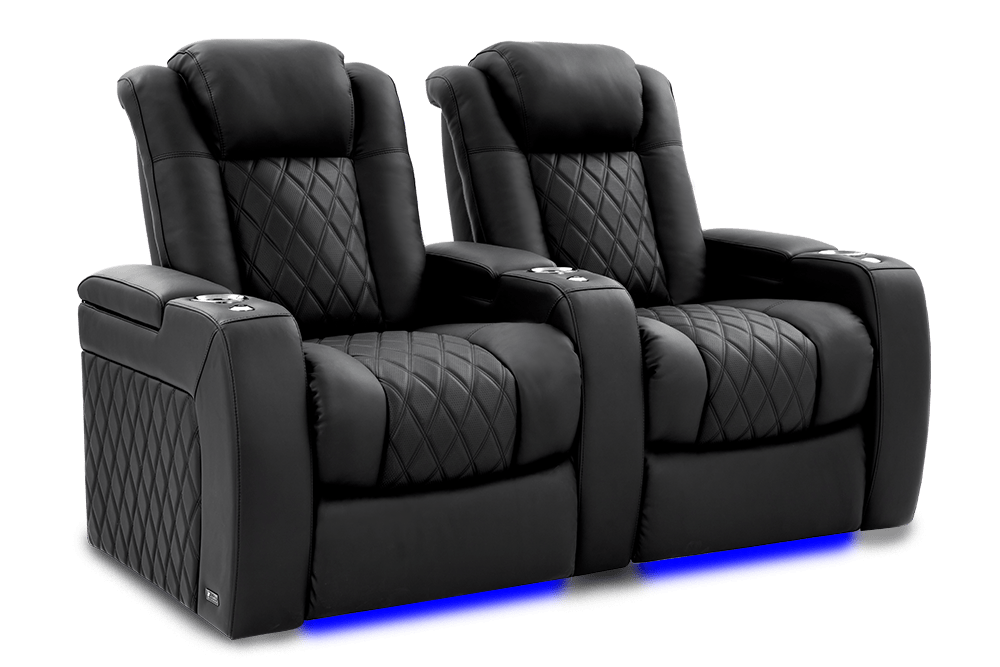 Valencia Home Theater Seating Home Theater Seating Tuscany Ultimate Leather Home Theater Seating with Power Headrest &amp; Cup Holder