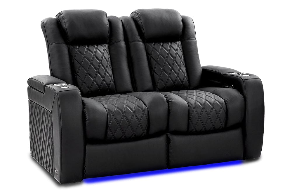 Valencia Home Theater Seating Home Theater Seating Tuscany Ultimate Leather Home Theater Seating with Power Headrest & Cup Holder