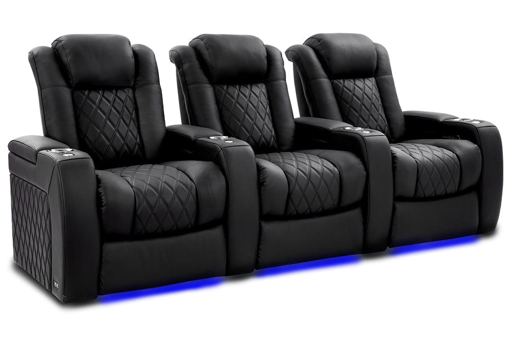 Valencia Home Theater Seating Home Theater Seating Tuscany Ultimate Leather Home Theater Seating with Power Headrest &amp; Cup Holder