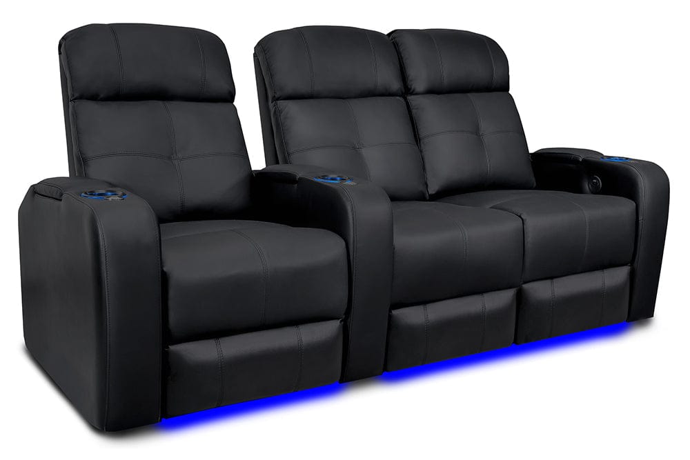 Valencia Home Theater Seating Home Theater Seating Verona Leather Home Theater Seating with Power Headrest & Cup Holder