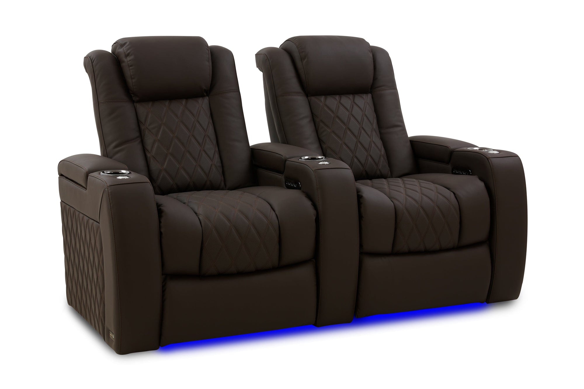 VALENCIA Home Theatre Seats Dark Roast - Row of 2 | Width: 68.25" Height: 43.5" Depth: 39.75" Valencia Tuscany Ultimate Luxury Edition