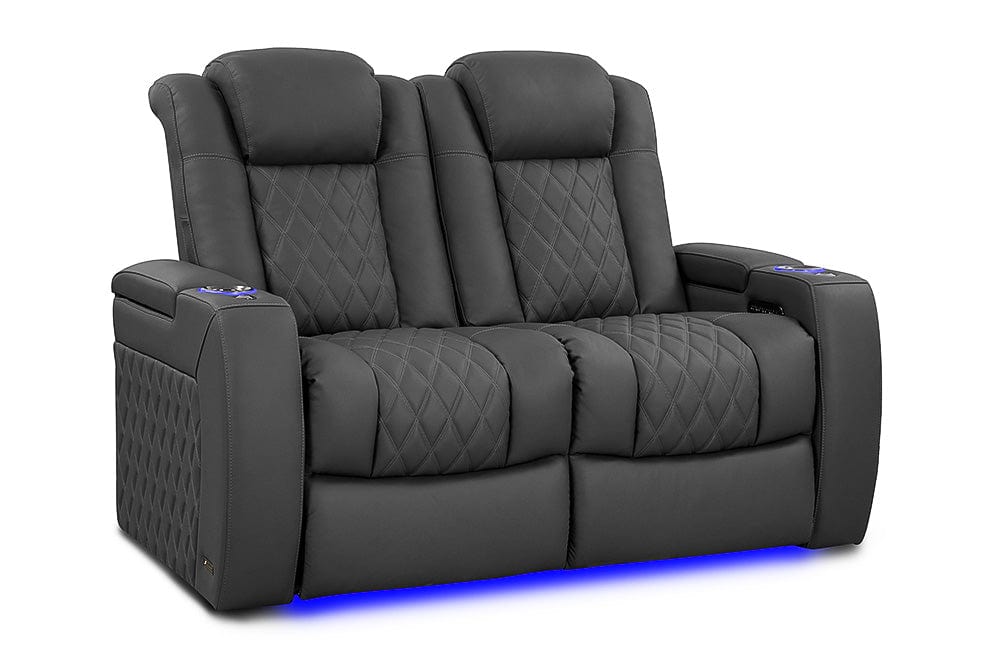 VALENCIA Home Theatre Seats Graphite - Row of 2 Loveseat | Width: 61.5" Height: 43.5" Depth: 39.75" Valencia Tuscany Ultimate Luxury Edition