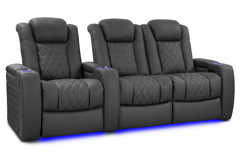 VALENCIA Home Theatre Seats Graphite - Row of 3 - Loveseat Right | Width: 92.25" Height: 43.5" Depth: 39.75" Valencia Tuscany Ultimate Luxury Edition