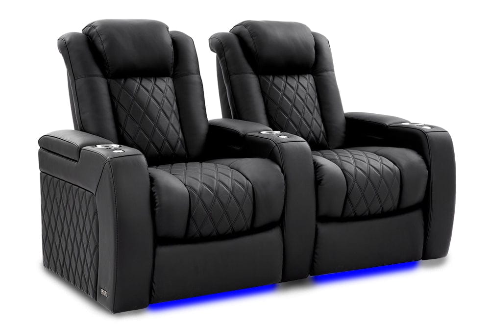 VALENCIA Home Theatre Seats Onyx - Row of 2 | Width: 68.25" Height: 43.5" Depth: 39.75" Valencia Tuscany Ultimate Luxury Edition