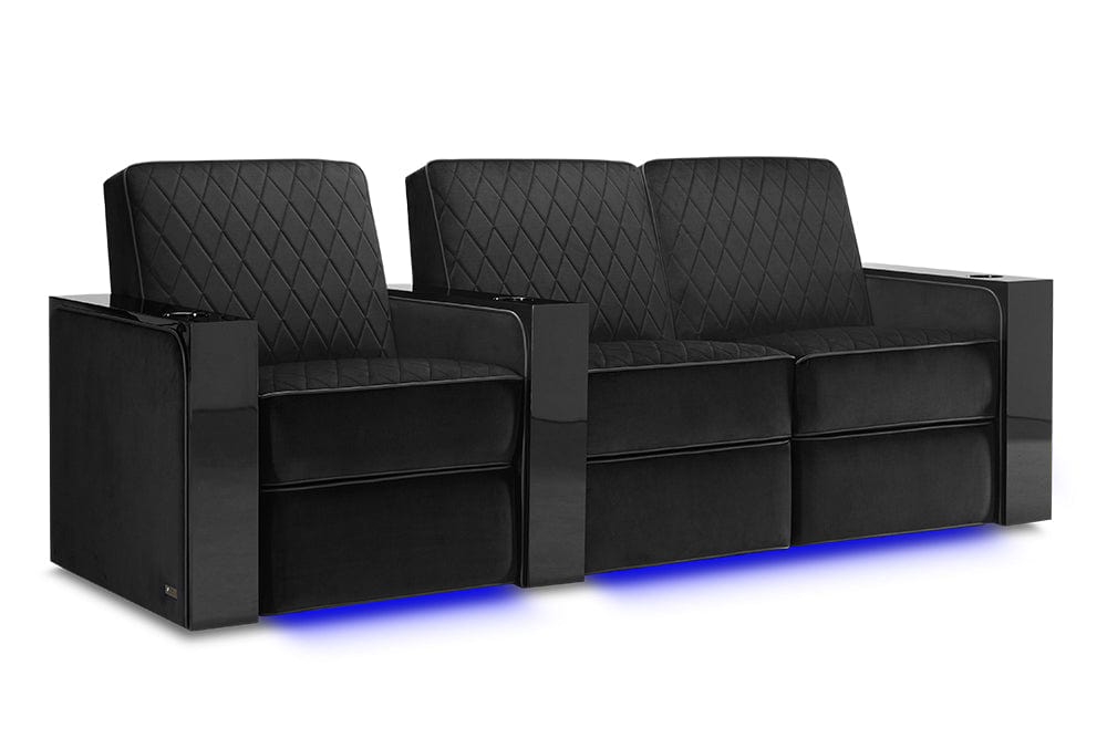 VALENCIA Home Theatre Seats Row of 3 - Loveseat Right | Width: 93" Height: 37" Depth: 35.5" Valencia Naples Home Theater Seating