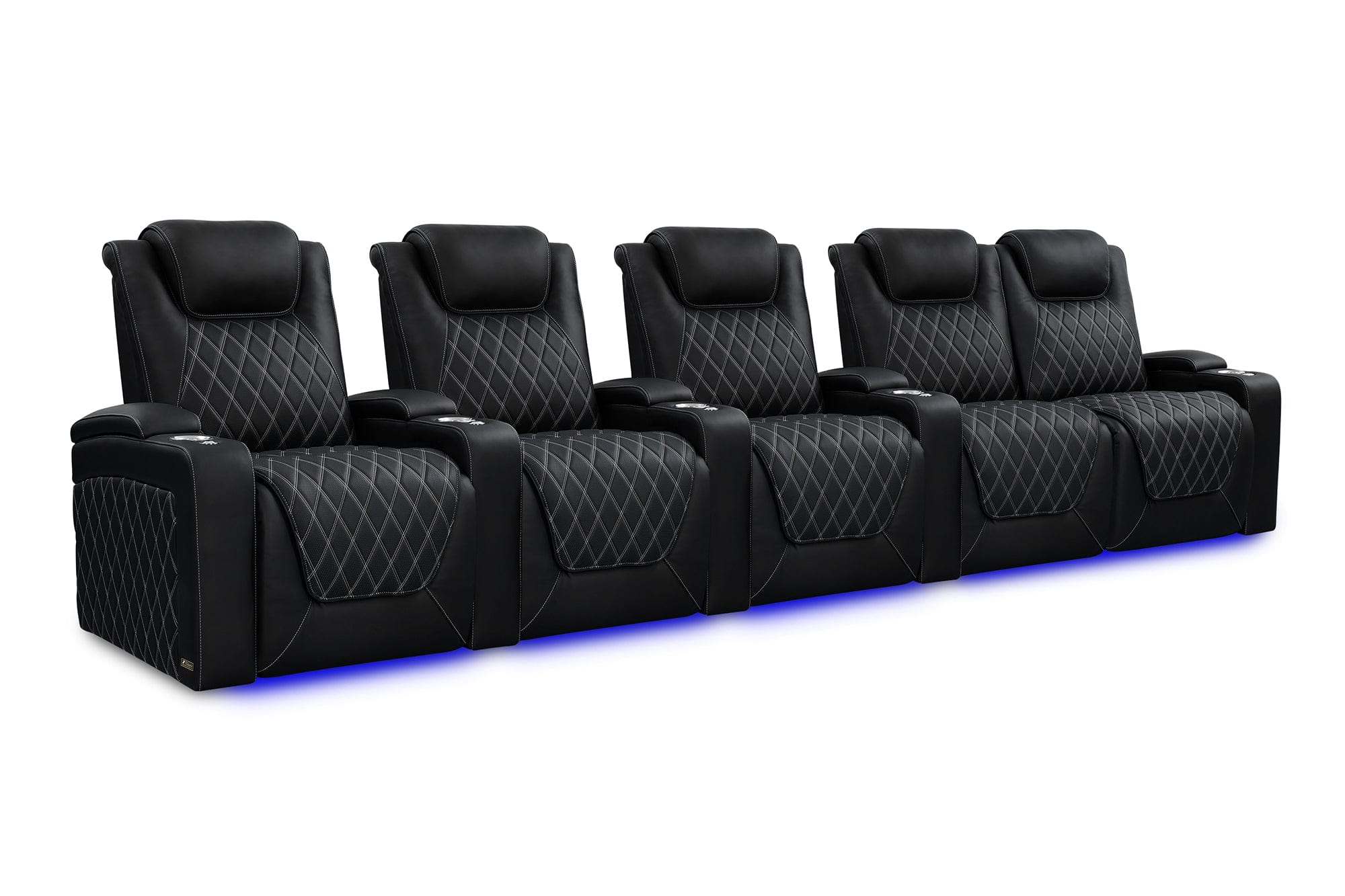 VALENCIA Home Theatre Seats Row of 5 - Loveseat Right | Width: 155" Height: 44.5" Depth: 38" Valencia Oslo Ultimate Luxury Edition