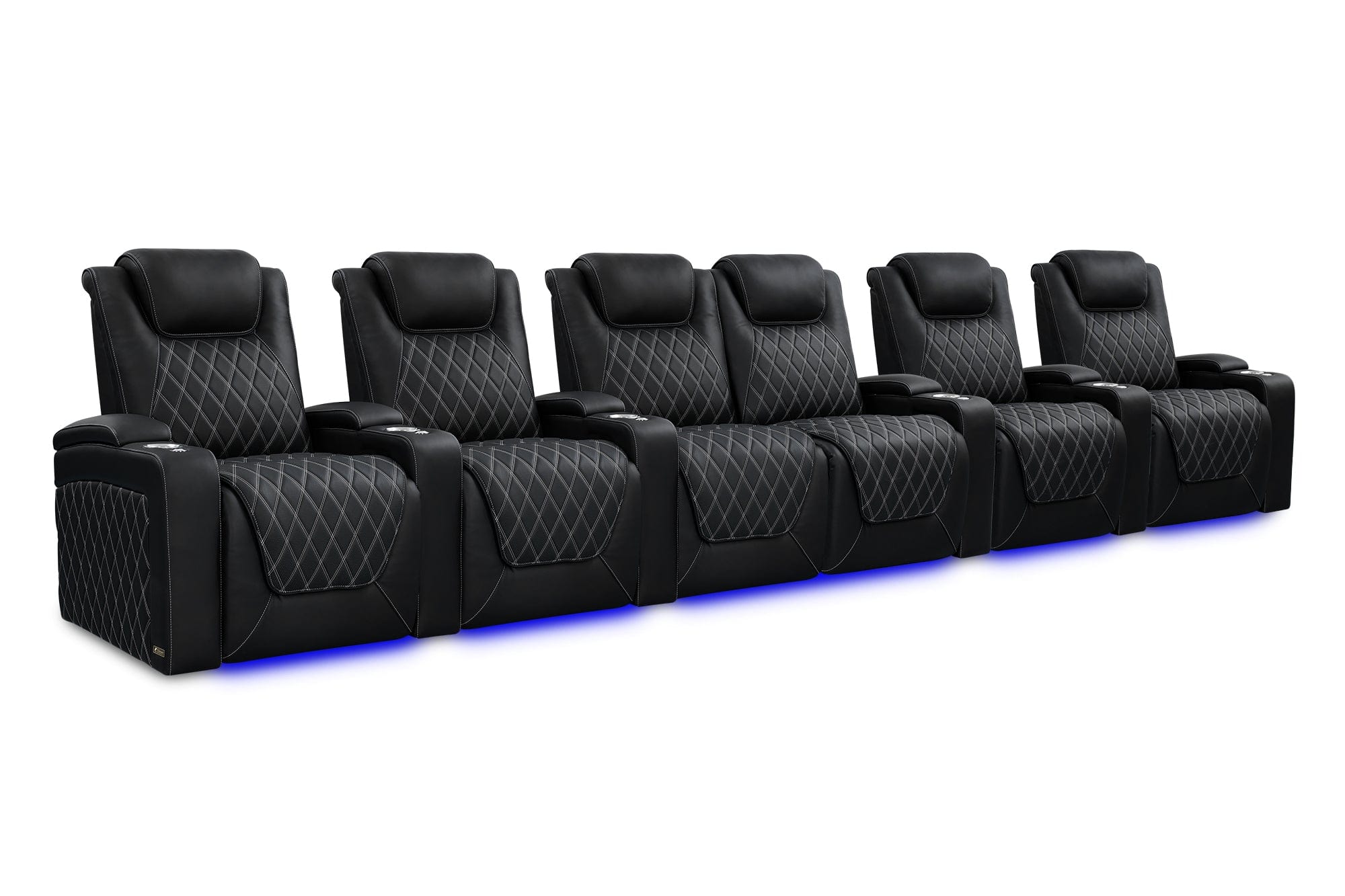 VALENCIA Home Theatre Seats Row of 6 Loveseat Center | Width: 186" Height: 44.5" Depth: 38" Valencia Oslo Ultimate Luxury Edition