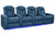 VALENCIA Home Theatre Seats Steel Blue - Row of 4 | 129.75" Height: 43.5" Depth: 39.75" Valencia Tuscany Ultimate Luxury Edition