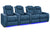 VALENCIA Home Theatre Seats Steel Blue - Row of 4 – Loveseat Right | Width: 123" Height: 43.5" Depth: 39.75" Valencia Tuscany Ultimate Luxury Edition