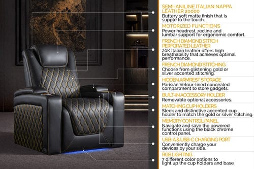 VALENCIA Home Theatre Seats Valencia Oslo Ultimate Luxury Edition