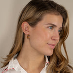 Load image into Gallery viewer, Veronica Rainbow Gold Hoop Earrings
