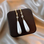 Load image into Gallery viewer, Water Drop Pearl Diamond Earrings
