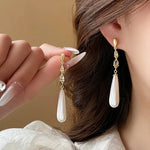 Load image into Gallery viewer, Water Drop Pearl Diamond Earrings
