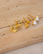 Load image into Gallery viewer, Jessi Gold Pearl Stud Earrings

