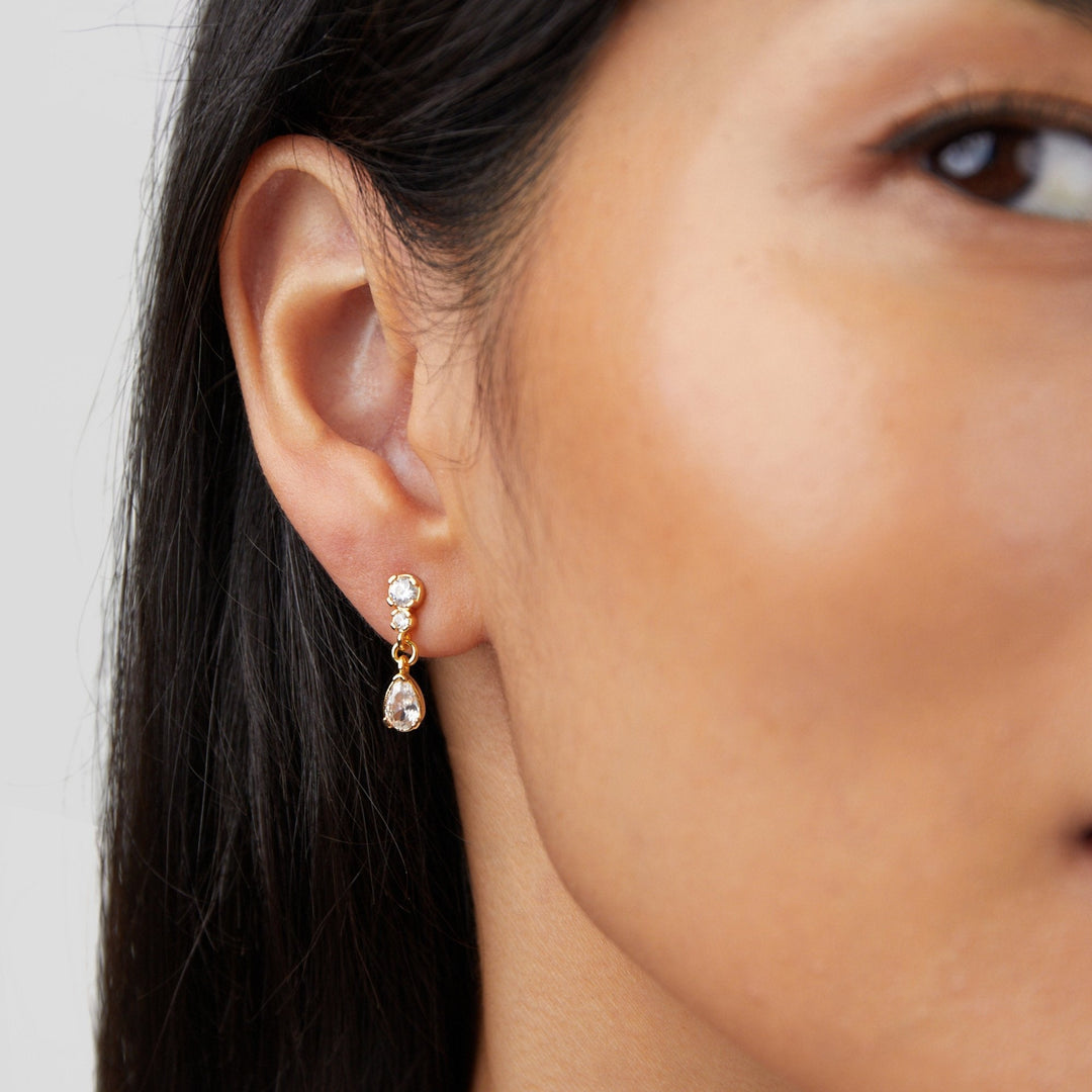 Yarina Teardrop Crystal Earrings