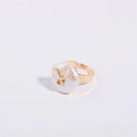 Load image into Gallery viewer, Zodiac Sign Large Pearl Statement Ring
