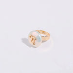 Load image into Gallery viewer, Zodiac Sign Large Pearl Statement Ring
