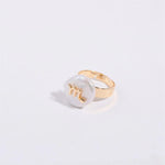 Load image into Gallery viewer, Zodiac Sign Large Pearl Statement Ring
