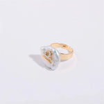 Load image into Gallery viewer, Zodiac Sign Large Pearl Statement Ring
